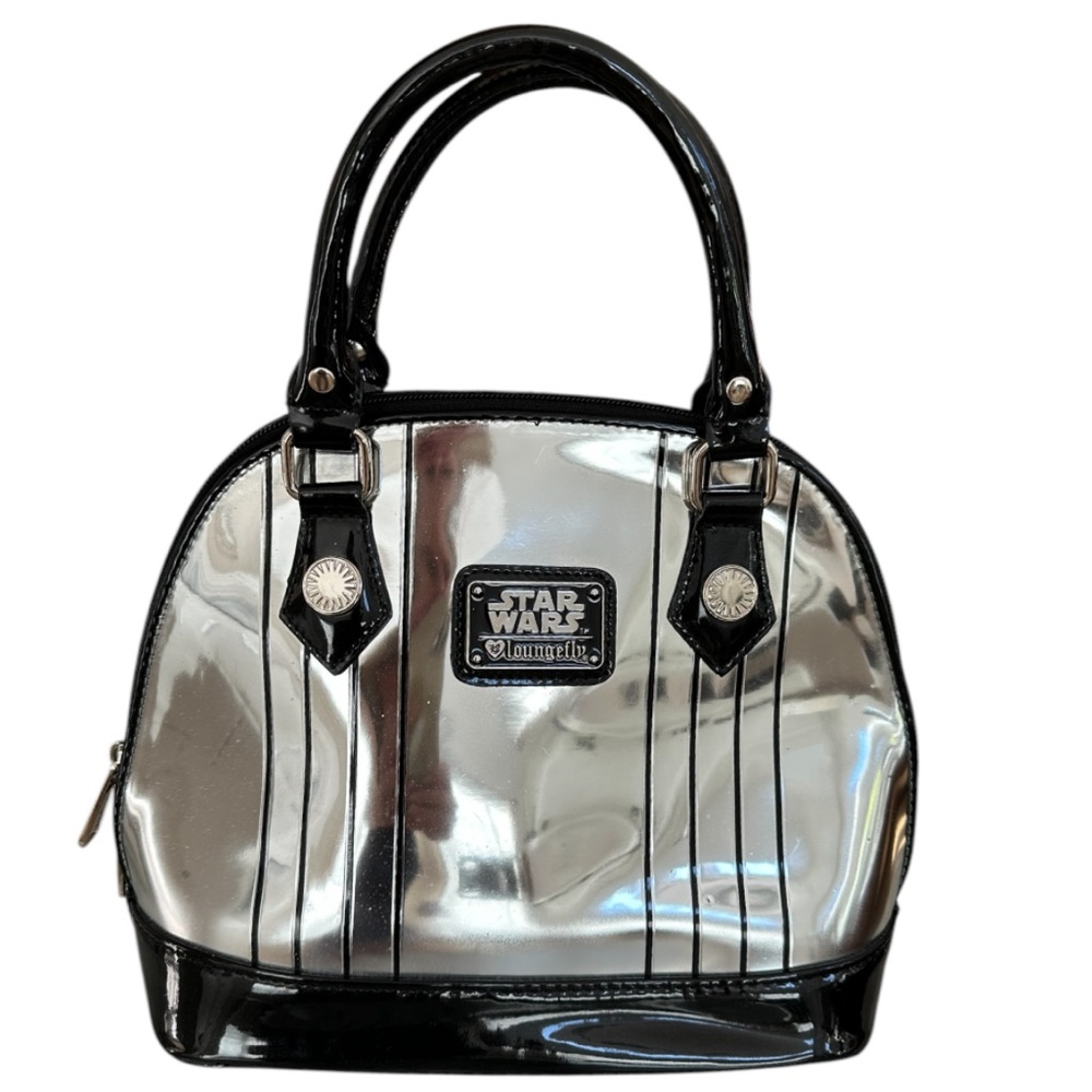 Loungefly Star Wars Silver Stormtrooper Embossed Mini-Dome Purse Handbag
